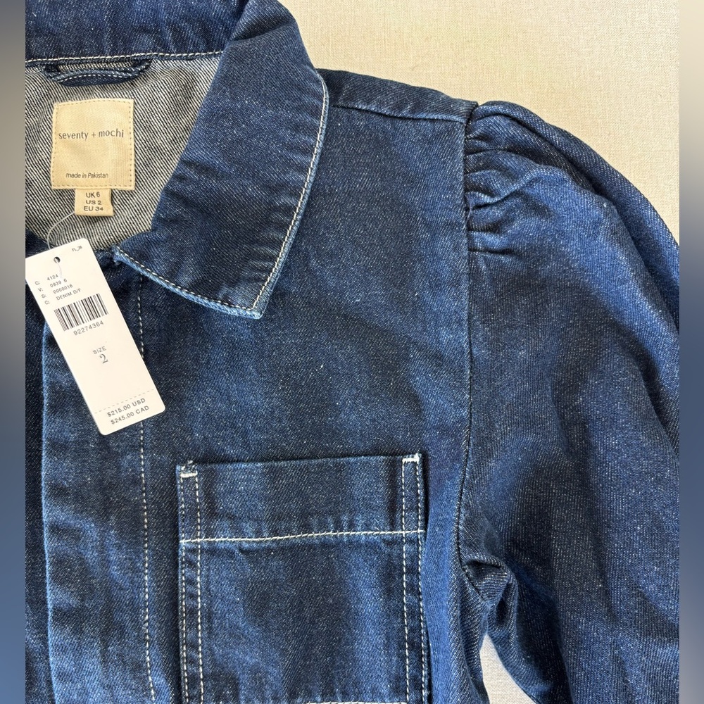 Seventy + Mochi Lorna jumpsuit NWT denim blue jeans size XS 2 - Picture 7 of 11